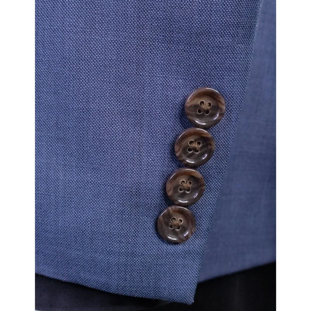 J.Crew Ludlow Tollegno 1900 Sz 38R Wool Sport Coat Blue Two Button Jacket